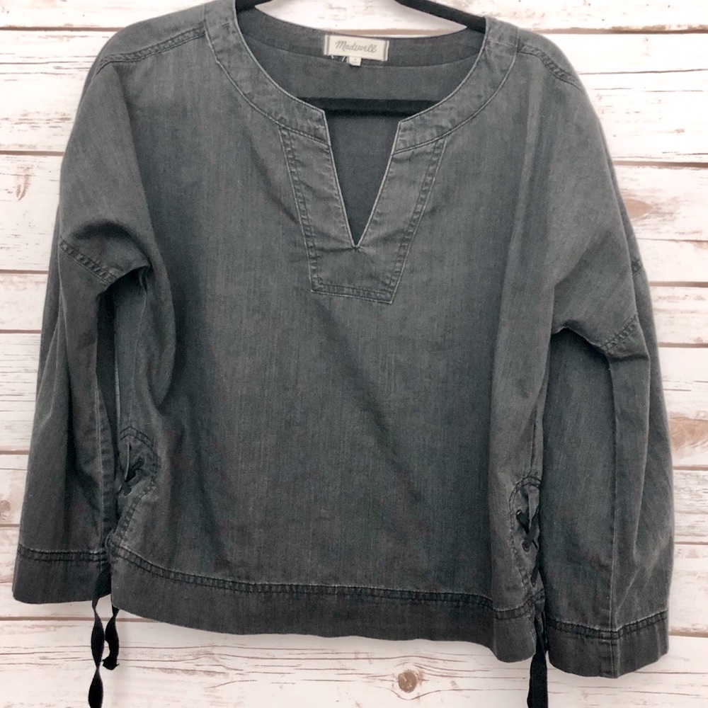 Madewell // Denim Bell Sleeve Top
